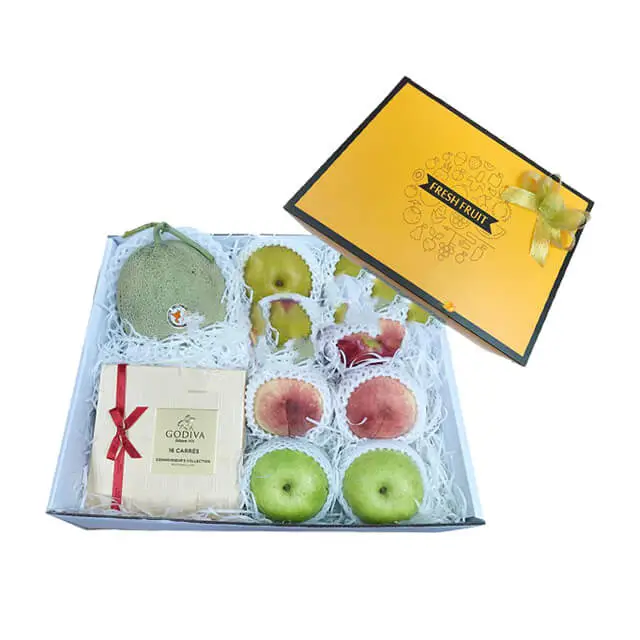 Harmony & Indulgence: Japanese Fruit & Godiva Chocolate Gift Box - MAF 2024 - Mid-Autumn Festival