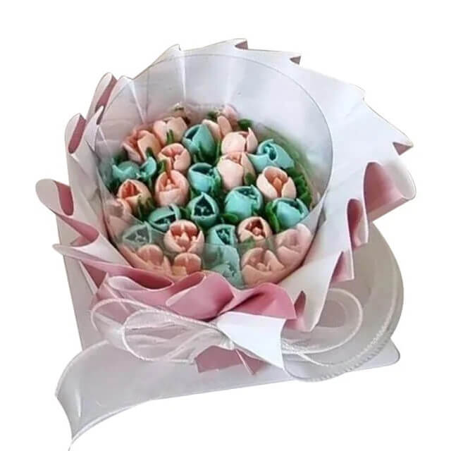 Bouquet Cake - Tulip Flower D.10 - Kue Ulang Tahun