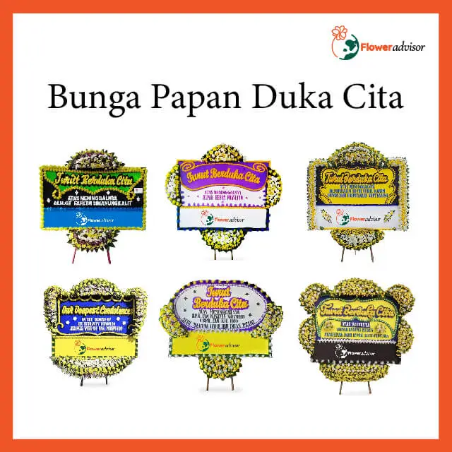 Custom Karangan Bunga Papan Duka Cita - Single - Bunga Papan Duka Cita