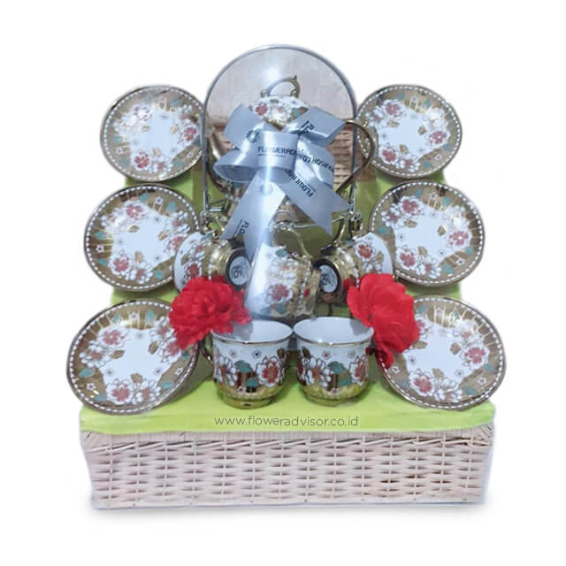 Hampers Tea Set - Lady Plate - Pecah Belah