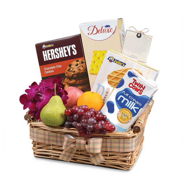 Healthy Snack Fruit Basket - Source Of Health - Get Well Soon