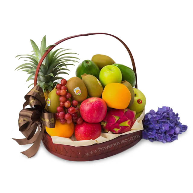 Deluxe Fruit Basket - Wishing You Well - Get Well Soon