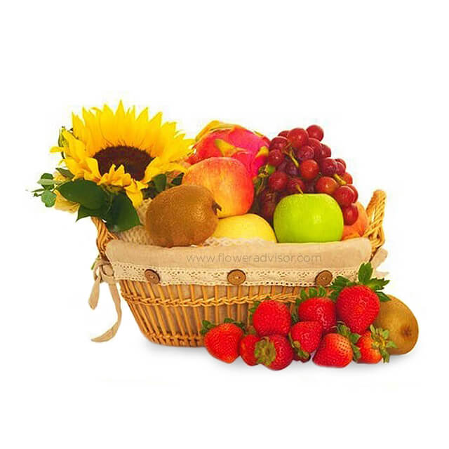 Sunflower Fruit Basket - Fruit Affair - Get Well Soon