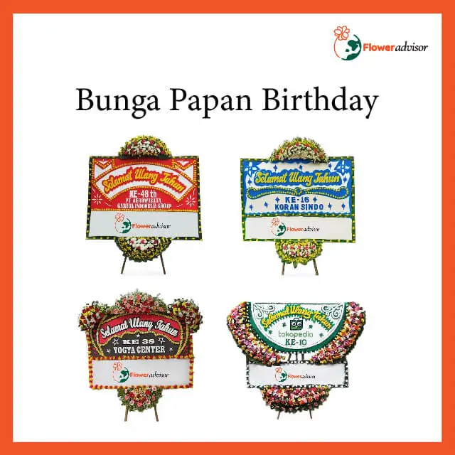 Custom Karangan Bunga Papan Birthday - Anniversary/Birthday