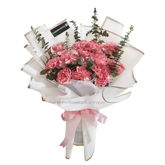 Romantic Carnations Bouquet - Smile For Me - Mothers Day