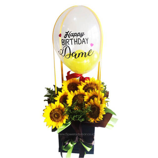 Brighten Your Moments - Sunflower Bloom Box - New Borns