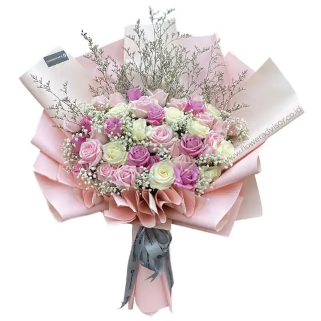 Cicely - Sweet Pink and White Bouquet