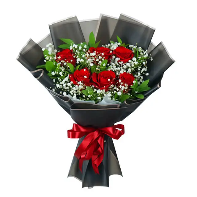 6 Red Rose Bouquet - The Reds