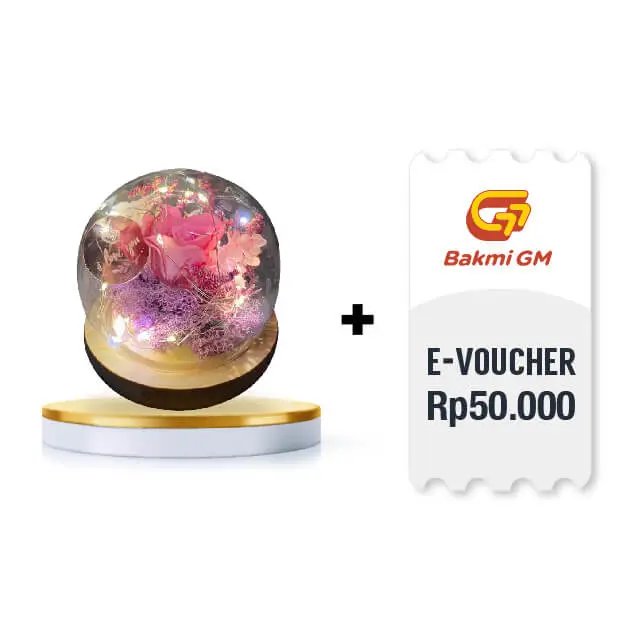 Forever Love Mini Dome A free LED Lights with E-voucher Bakmi GM Rp 50.000