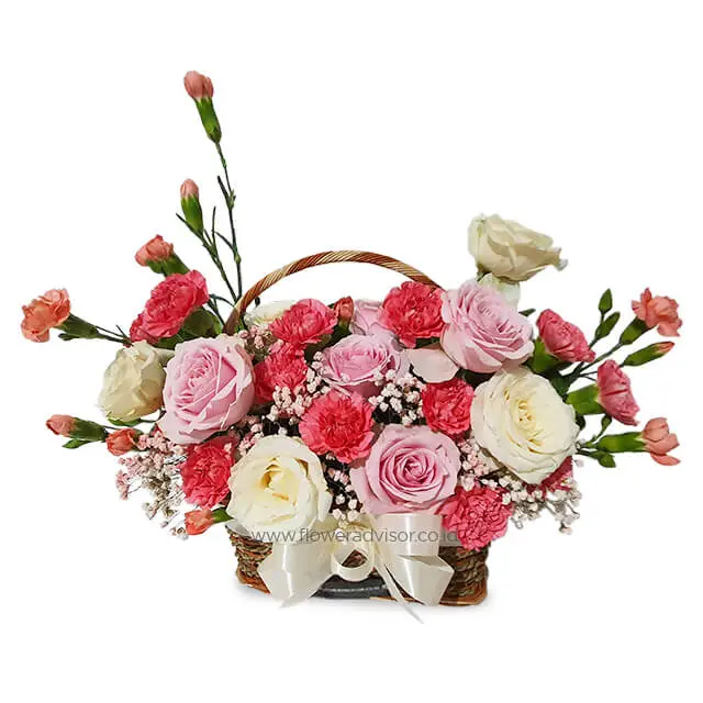 Elegant Mixed Basket Arrangement - Mix Bunch