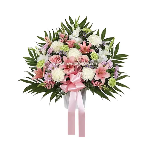 Multicolor Pastel Sympathy Standing Basket