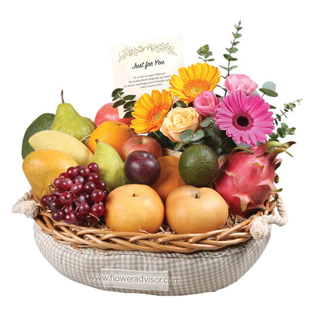 Fresh Fruit Basket - Nurturing Punch - Get Well Soon