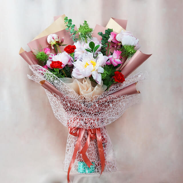 Zenith Buket Bunga Peony Elegan - Valentine's Day